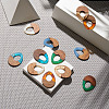 Transparent and Opaque Resin & Walnut Wood Pendants RESI-SZ0001-05-2