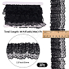 10M Double Layer Polyester Flower Lace Trim Ribbon OCOR-GF0004-58B-2