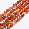 Natural Red Agate Bead Strands G-G880-05-10mm-2