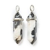 Natural Zebra Jasper Pointed Pendants G-M378-01P-A27-2
