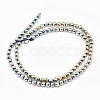 Electroplate Non-magnetic Synthetic Hematite Beads Strands G-L486-A-19-3