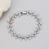 Brass & Clear Cubic Zirconia Link Chain Bracelets WG4C692-05-1