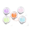 UV Plating Iridescent Transparent Acrylic Bead in Bead OACR-H112-08A-1
