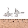 Brass Micro Pave Cubic Zirconia Pendants KK-Q073-12P-3