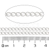Anti-Tarnish Rhodium Plated 925 Sterling Silver Curb Chains STER-E072-01P-02-2