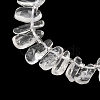 Natural Quartz Crystal Rock Crystal Beads Strands GG-CBADF20-A11-3