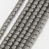 Electroplate Non-magnetic Synthetic Hematite Beads Strands G-J163-3x3mm-05-1