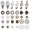 75Pcs 15 Style Tibetan Style Alloy Pendants Sets TIBEP-SC0002-43-1