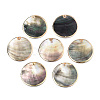 Natural Black Lip Shell Pendants SSHEL-N034-127A-01LG-1