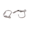 Tarnish Resistant Original Color Stainless Steel Leverback Earring Findings X-STAS-E007-6-2