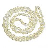 Electroplate Transparent Glass Beads Strands EGLA-N006-028-A03-2