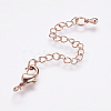 Long-Lasting Plated Brass Chain Extender X-KK-F711-09RG-1