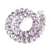 Electroplate Transparent Glass Beads Strands X-EGLA-N022-04A-D15-2