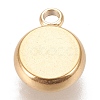Ion Plating(IP) 304 Stainless Steel Pendant Cabochon Settings STAS-K202-03B-G-2