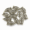 Holy Oval Carved Virgin Mary Tibetan Style Alloy Chandelier Component Links X-TIBEP-0381-AB-LF-1