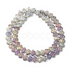 Transparent Electroplate Glass Beads Strands EGLA-F158-HR02-A-2