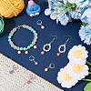 Acrylic Flat Round with Number Pendant Locking Stitch Markers HJEW-PH01870-5