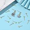 SHEGRACE Brass Round Ball Stud Earring Findings XGR0050G-38G-4