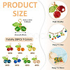 28Pcs 7 Colors Trabsparent Glass Pendants PALLOY-TAC0187-4