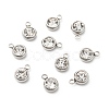 201 Stainless Steel Rhinestone Charms STAS-S068-04-1