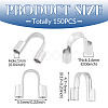 150Pcs 304 Surgical Stainless Steel Wire Guardian and Protectors STAS-TA0006-35B-P-4