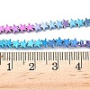 Gradient Color Electroplated Synthetic Non-magnetic Hematite Beads Strands G-A263-F01-04-4