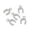 Brass Micro Pave Cubic Zirconia Charms KK-E068-VB277-4