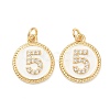 Brass Micro Pave Clear Cubic Zirconia Charms ZIRC-I052-16G-05-2