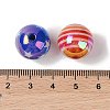 10Pcs UV Plating Colours Acrylic Beads OACR-S146-01F-3