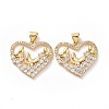 Brass Cubic Zirconia Pendants ZIRC-I062-05G-1