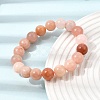 10.5MM Natural Dyed & Heated Chalcedony Round Beaded Stretch Bracelets for Women GG-CBA3F02-14B-2