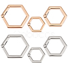 6Pcs 6 Styles Alloy Spring Gate Rings FIND-BBC0002-40-1