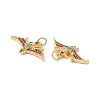 Rack Plating Brass Micro Pave Colorful Cubic Zirconia Pendants ZIRC-C040-48F-G-3