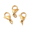 Ion Plating(IP) 304 Stainless Steel Lobster Claw Clasps STAS-AB13-G-02-1