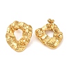 Hammered Twist Ring 304 Stainless Steel Stud Earrings for Women EJEW-U003-09G-2