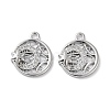 Brass Micro Pave Clear Cubic Zirconia Charms KK-F871-44P-1