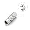 Tarnish Resistant Smooth 304 Stainless Steel Column Magnetic Clasps with Glue-in Ends STAS-E089-33A-1