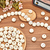 60Pcs Printed Natural Wood European Beads WOOD-GF0002-19B-4