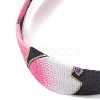 Ethnic Style Polyester Flower Printed Ribbon Bracelets BJEW-JB10495-01-4