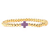 Brass Round Beaded Bracelets for Women SB9067-22-1