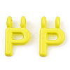 Rack Plating Spray Painted Alloy 2-Loop Link Pendants PALLOY-N176-01P-2