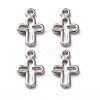 Brass Tiny Cross Charms KK-L205-10P-1