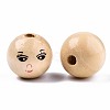 Unfinished Natural Wood Beads WOOD-T019-31-A-22mm-3