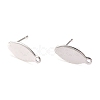 304 Stainless Steel Stud Earring Findings STAS-H436-19S-1