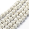 Synthetic Lava Rock Round Beads Strands G-E508-04-6mm-1-1