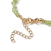 Natural Peridot Chip Beaded Necklace NJEW-JN04616-16-5