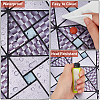 5Pcs Square Mosaic Glass Wall Decorations AJEW-AR0001-28-4
