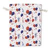 Christmas Theme Cloth Printed Storage Bags ABAG-F010-02B-06-1
