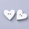 2-Hole Spray Painted Wooden Buttons BUTT-T007-019-2
