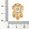 Brass Micro Pave Clear Cubic Zirconia Pendants ZIRC-U003-01G-08-3